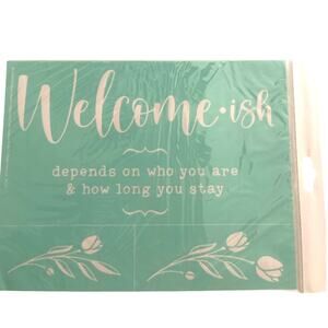 NWT  Welcomish Chalk Couture 8.5 x 11  Reusable Transfer